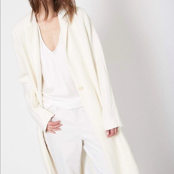 KES NYC Trench Linen Coat - Picture 2 of 8